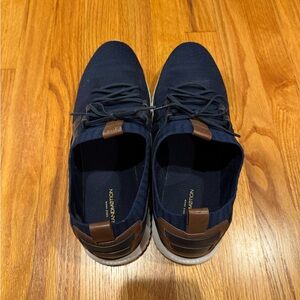 Cole Haan Blue and Brown Sneakers with Leather Accents